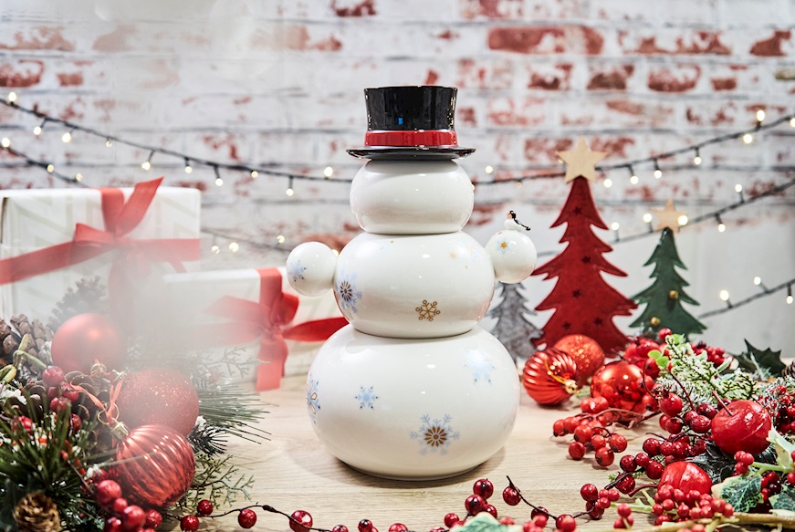 Idea regalo Natale Barattolo Christmas Toys Memory porcellana Pupazzo di neve Villeroy & Boch