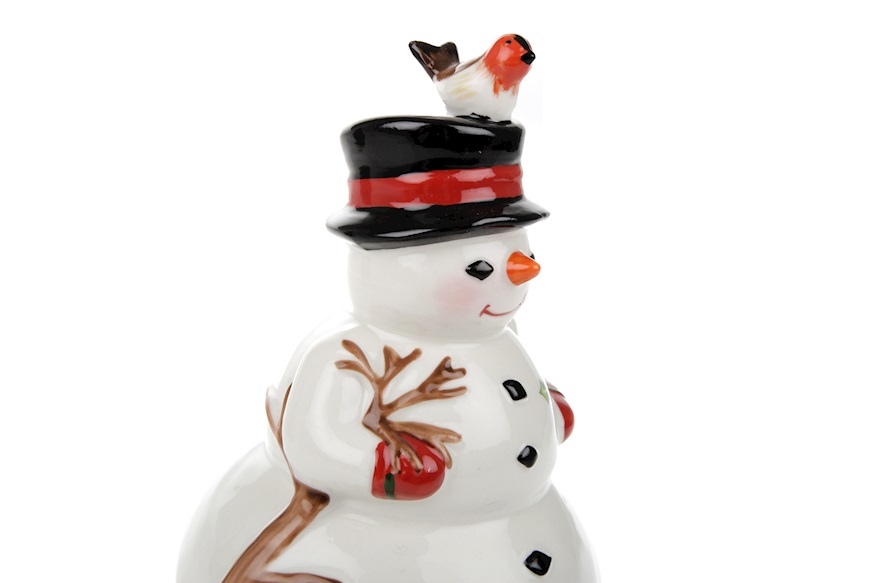 Idea regalo Natale Pupazzo di neve Nostalgic Melody porcellana con carillon Villeroy & Boch