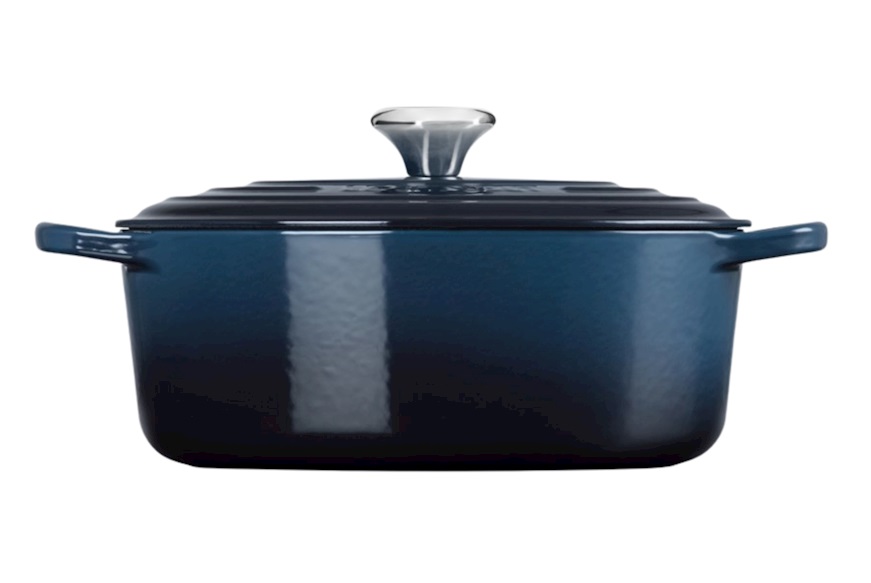 Cocotte ovale Evolution ghisa nuit con pomello cromato Le Creuset