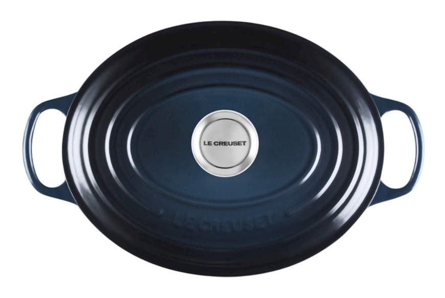 Cocotte ovale Evolution ghisa nuit con pomello cromato Le Creuset