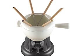 Set fonduta savoiarda ghisa meringue Le Creuset