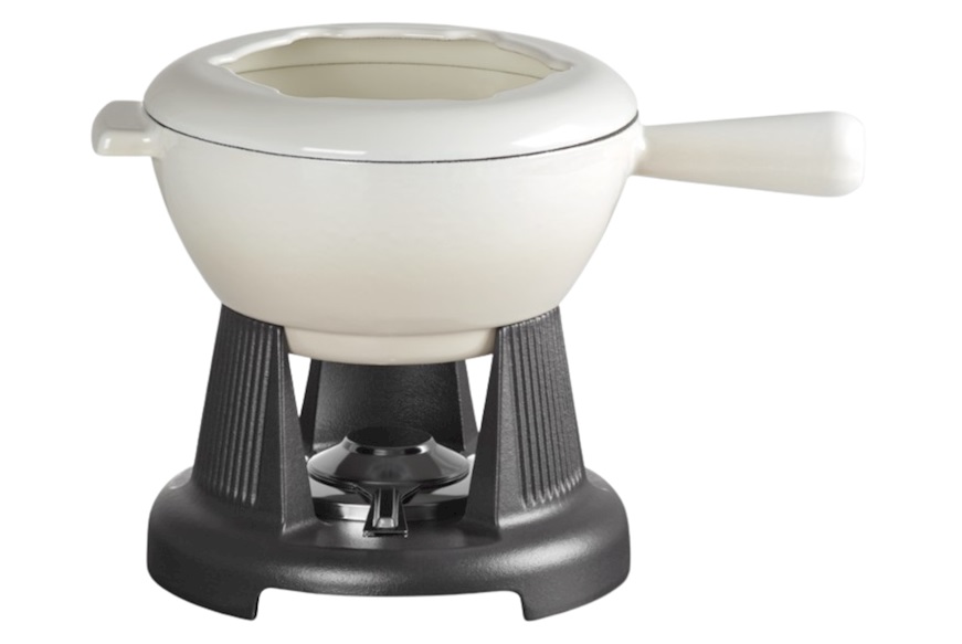 Set fonduta savoiarda ghisa meringue Le Creuset