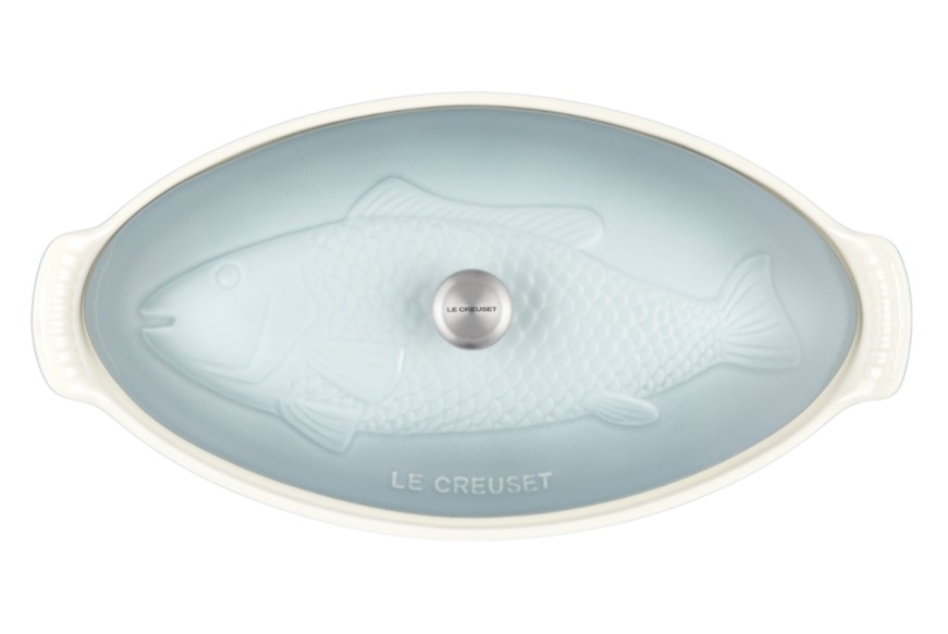 Pesciera Tradition gres sea salt con coperchio Le Creuset