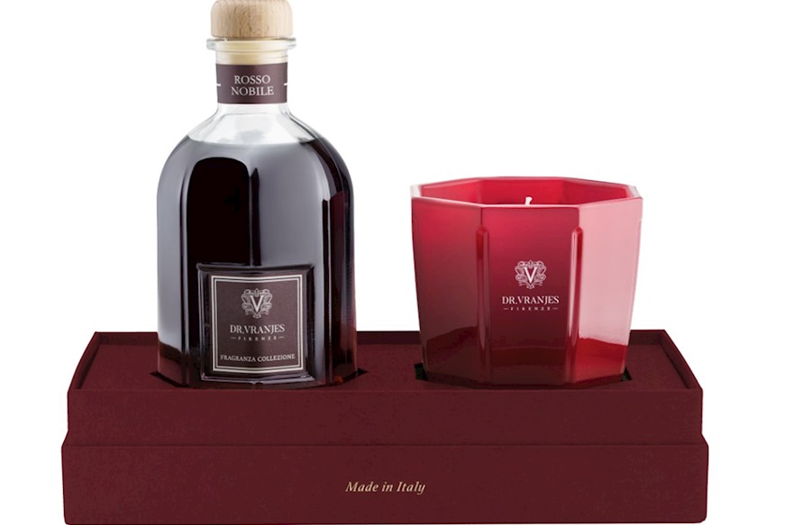 Cofanetto regalo Rosso Nobile profumo 250 ml e candela S Dr. Vranjes
