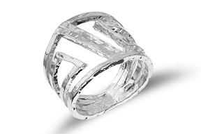 Anello Archè argento con triangoli Selezione Zanolli