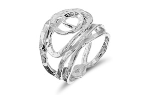 Anello Tea argento con ovali spirale Selezione Zanolli