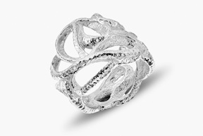 Anello Atena argento con intreccio nastri Selezione Zanolli