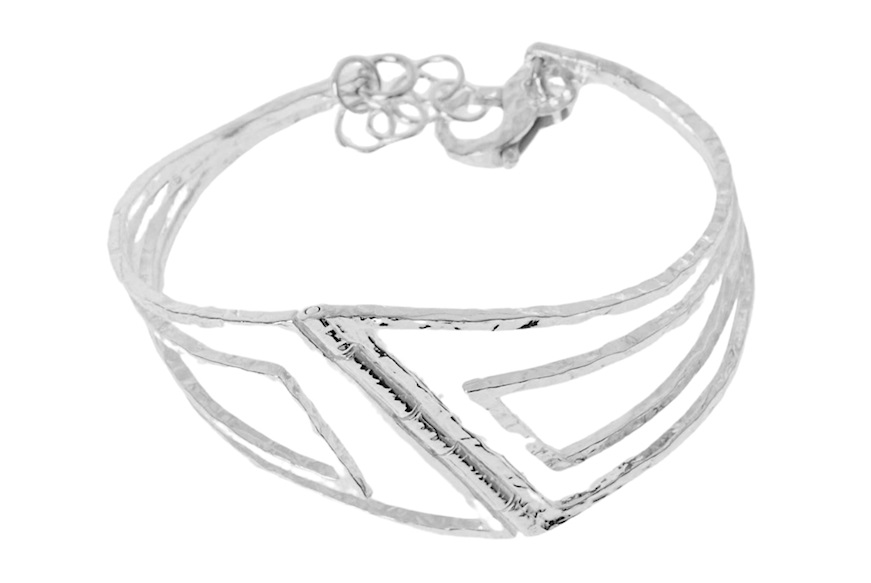Bracciale rigido Archè argento con triangoli Selezione Zanolli