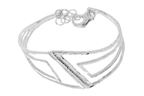 Bracciale rigido Archè argento con triangoli Selezione Zanolli