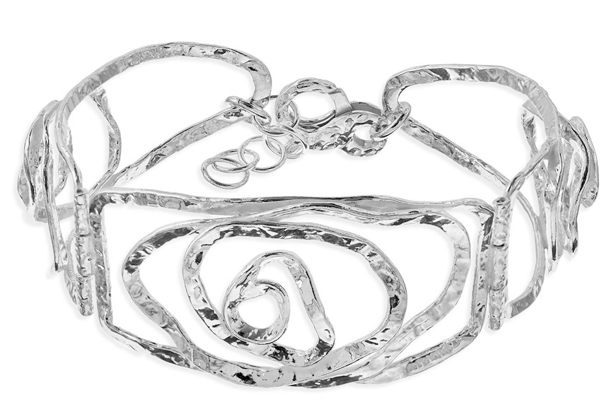 Bracciale Tea argento con ovali spirale Selezione Zanolli