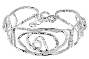 Bracciale Tea argento con ovali spirale Selezione Zanolli