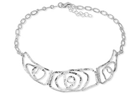 Collana Tea argento con ovali spirale Selezione Zanolli