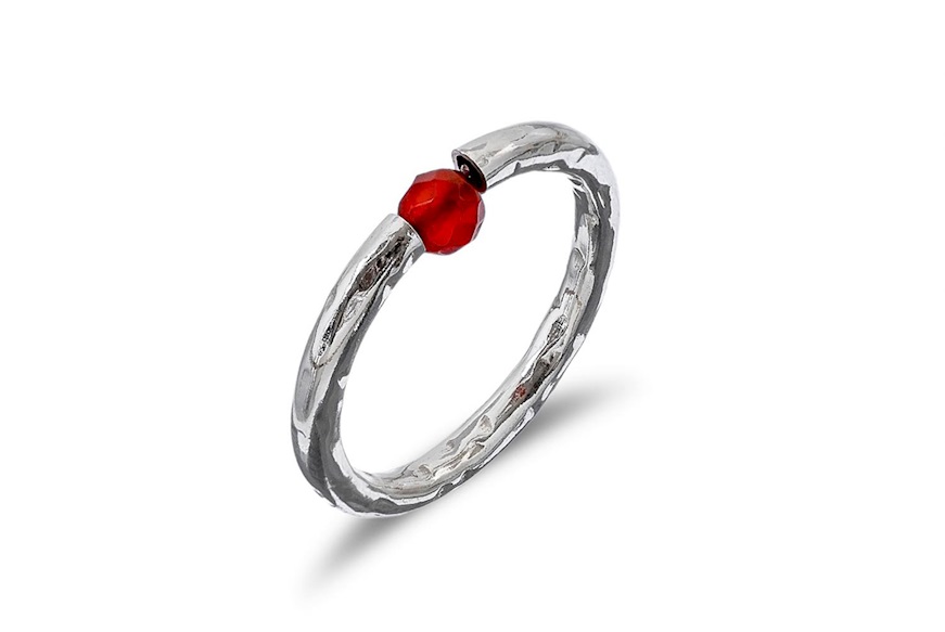 Anello Dafne argento e corniola Selezione Zanolli