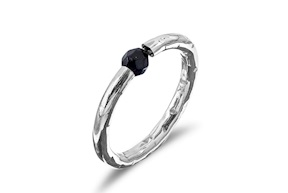 Ring Dafne silver and black agate Selezione Zanolli