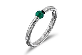 Ring Dafne silver and green agate Selezione Zanolli