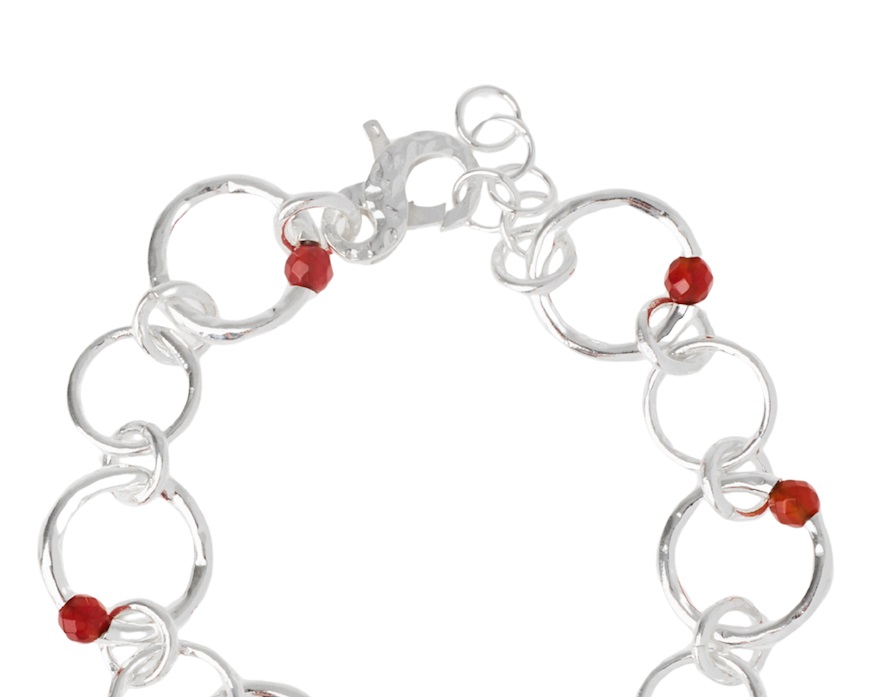 Bracelet Dafne silver and carnelian Selezione Zanolli