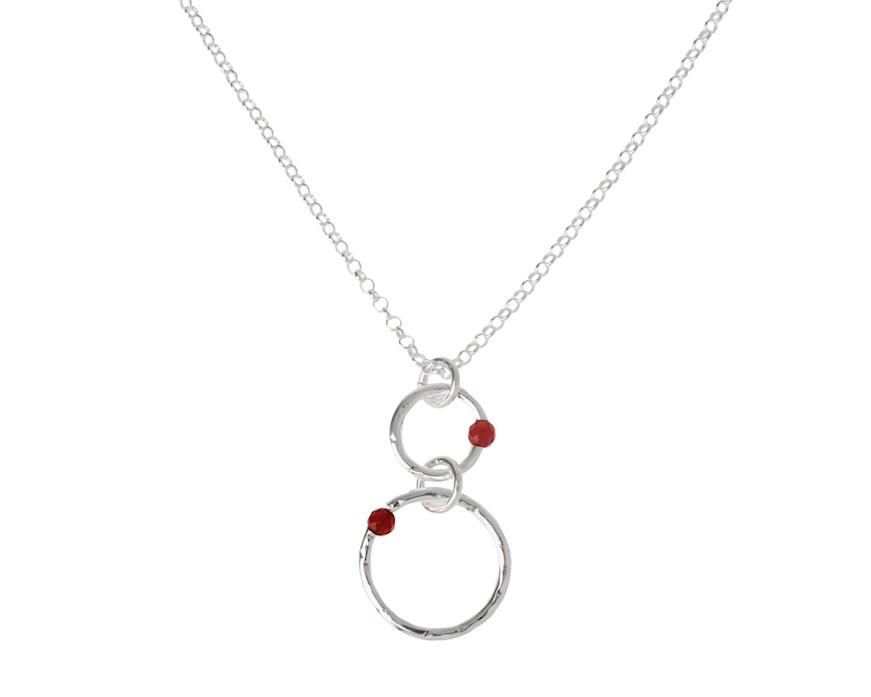 Necklace Dafne silver and carnelian Selezione Zanolli