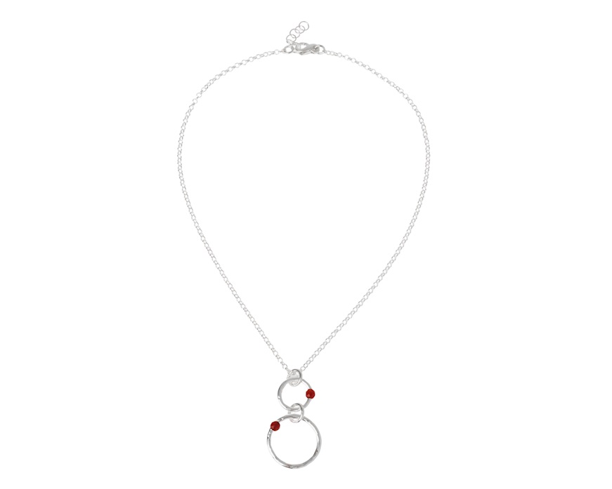 Necklace Dafne silver and carnelian Selezione Zanolli
