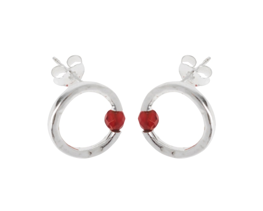 Earrings Dafne silver and carnelian Selezione Zanolli