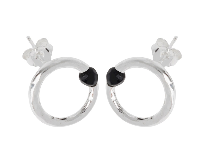 Earrings Dafne silver and black agate Selezione Zanolli