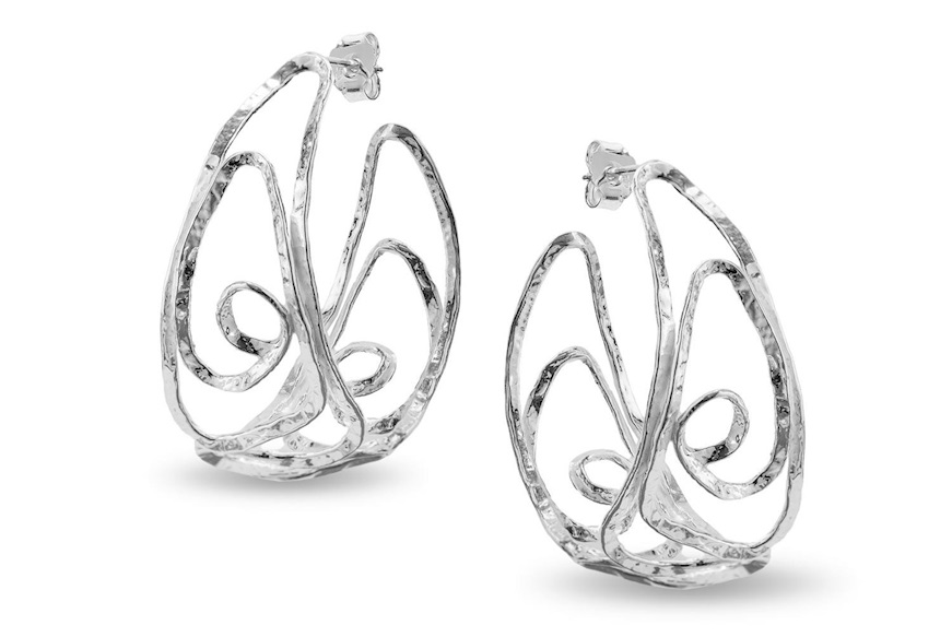 Orecchini Tea argento con ovali spirale Selezione Zanolli