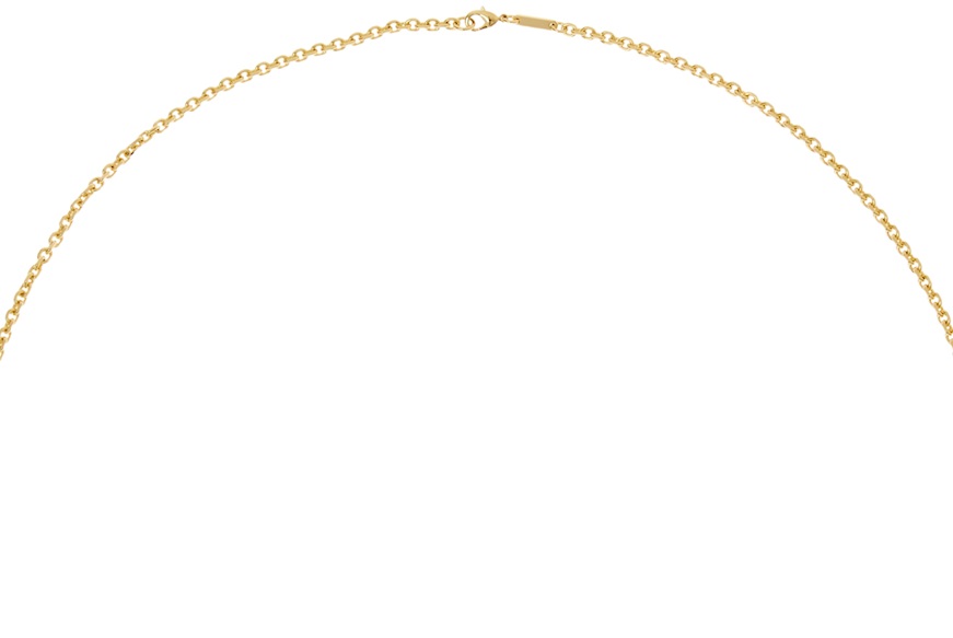 Collana lunga Dinamica in bronzo dorato Unoaerre