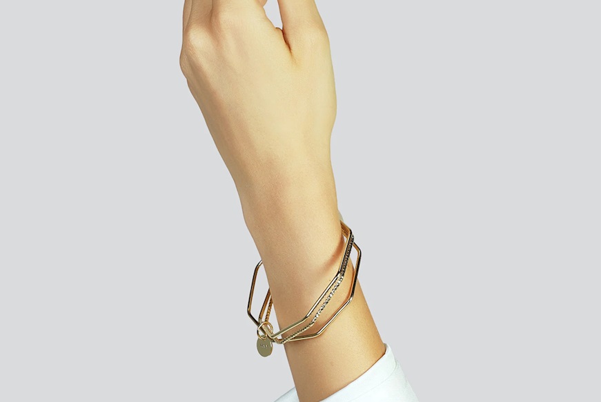 Bracciale Line in bronzo dorato Unoaerre