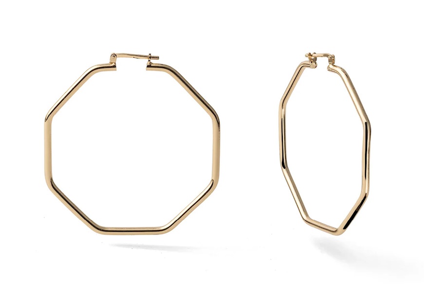 Orecchini Line in bronzo dorato Unoaerre