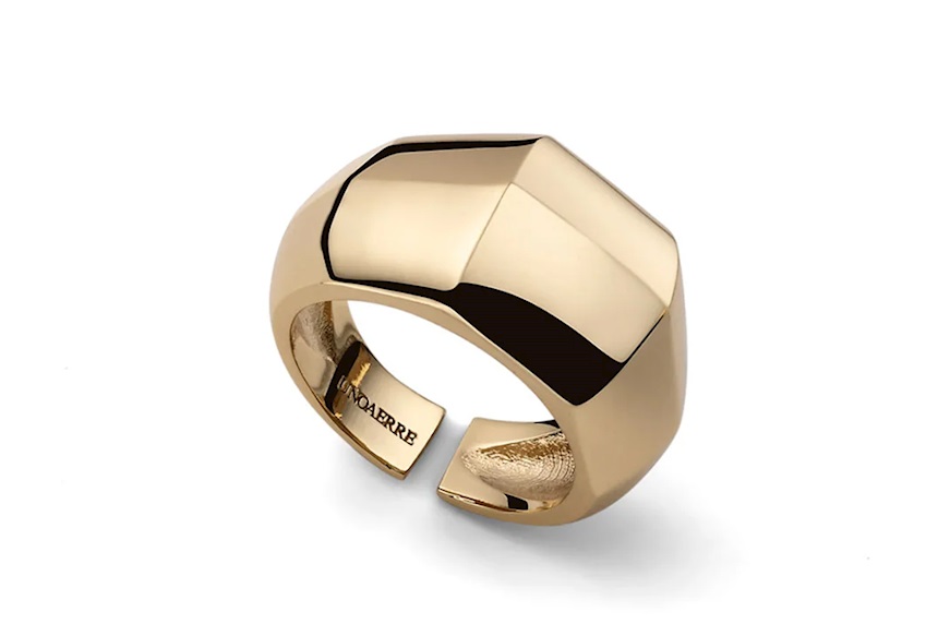Anello Dinamica in bronzo dorato Unoaerre