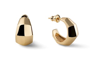 Orecchini Dinamica in bronzo dorato Unoaerre