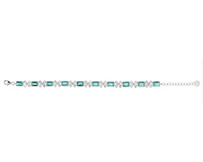 Bracciale argento con cubic zirconia e zircone smeraldo Sovrani