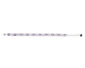 Bracciale argento con cubic zirconia e zircone lavanda Sovrani