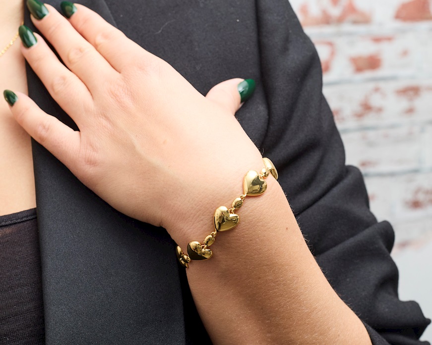 Bracelet Heart brass Sovrani