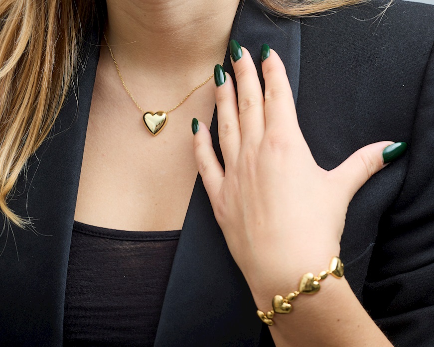 Bracelet Heart brass Sovrani