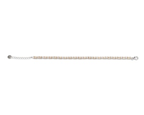 Bracciale argento con zirconi ambra e bianchi Sovrani
