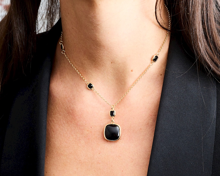 Necklace Yvette brass Sovrani