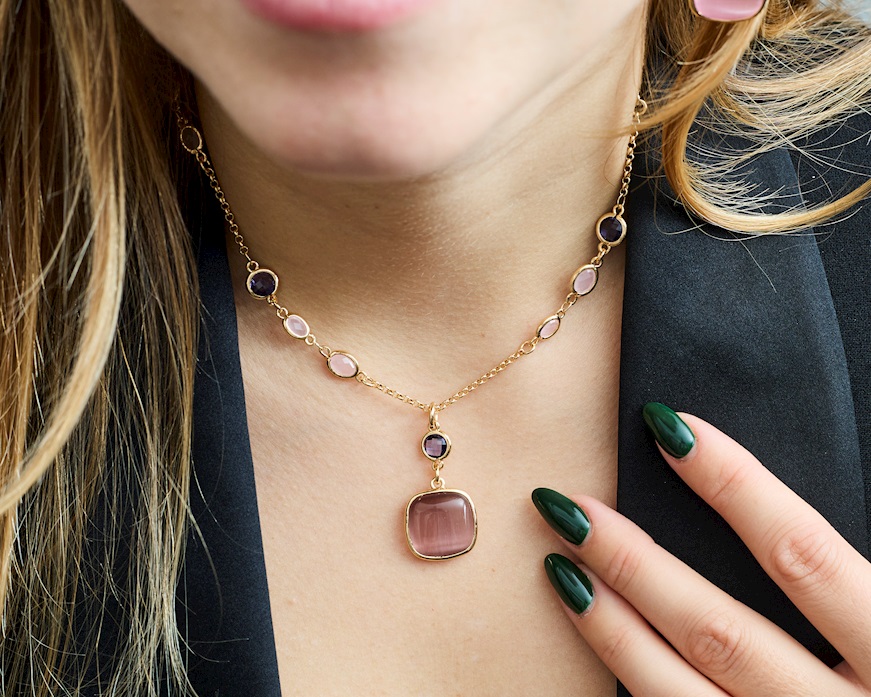 Necklace Sylvie brass Sovrani