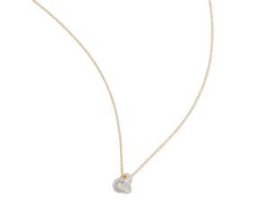 Collana Nodo argento dorato con zirconi Sovrani