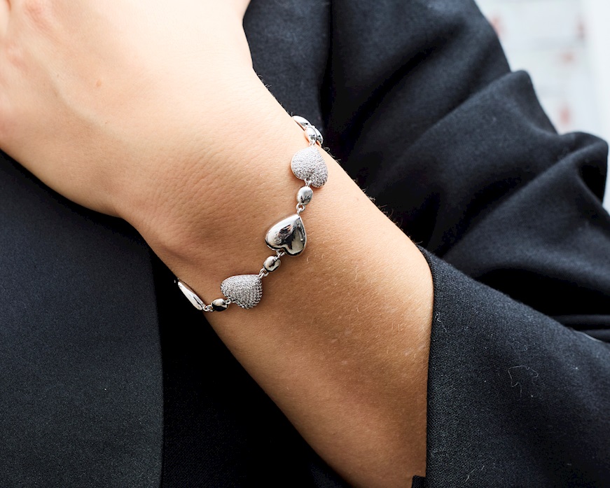 Bracelet Hearts brass Sovrani