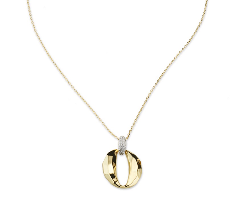 Collana ottone finitura oro con cubic zirconia Sovrani