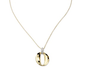 Collana ottone finitura oro con cubic zirconia Sovrani