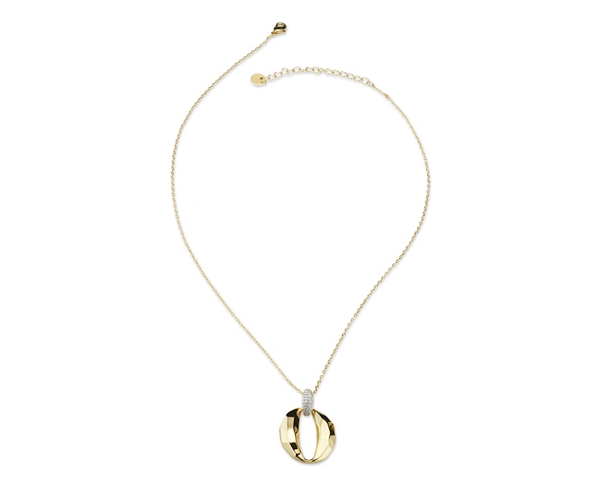 Collana ottone finitura oro con cubic zirconia Sovrani