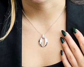 Collana ottone con cubic zirconia Sovrani