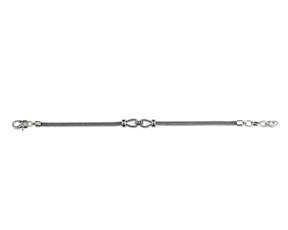 Bracciale uomo argento con zirconi neri Sovrani