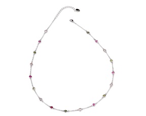 Collana argento con zirconi multicolor Sovrani