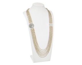 Collana ottone con cristalli champagne Sovrani