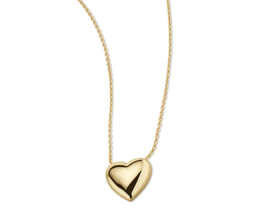 Collana Cuore ottone finitura oro Sovrani