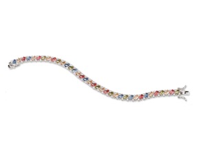 Collana argento con zirconi multicolor Sovrani