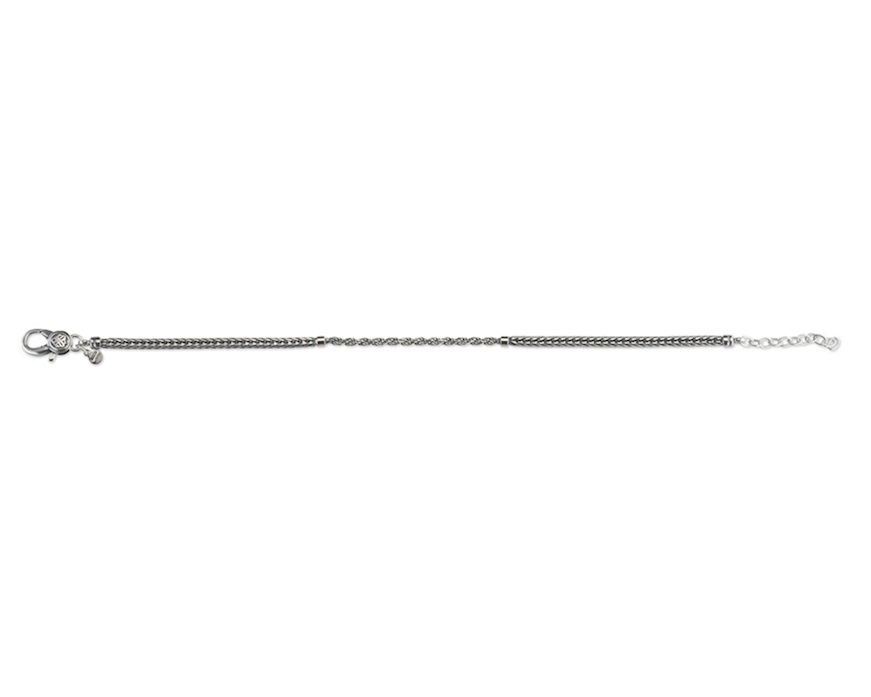 Bracciale uomo argento con torciglione centrale Sovrani