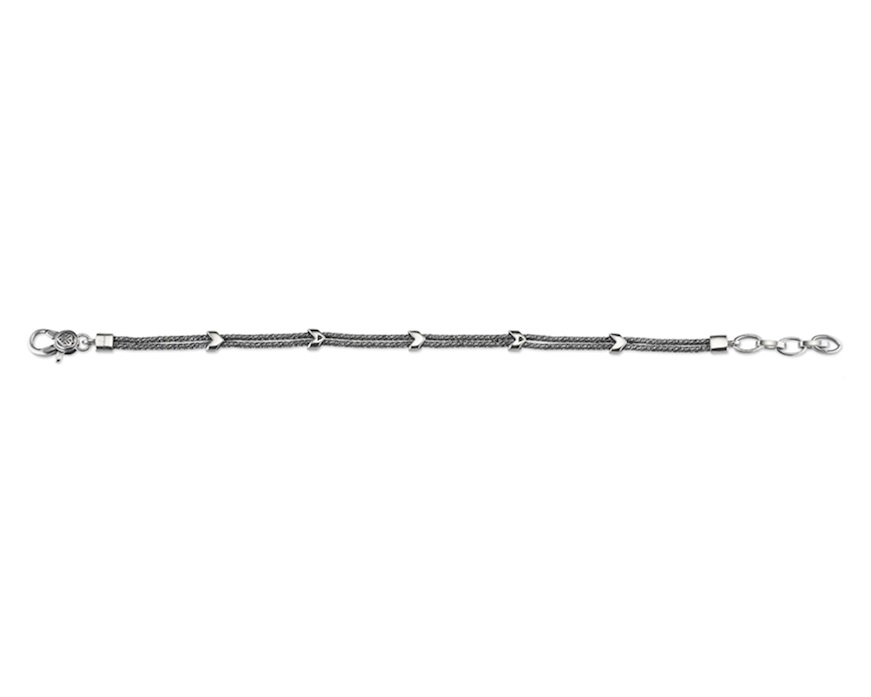 Bracciale uomo argento con intarsi Sovrani